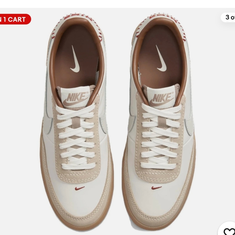 Nike White and Tan Sneakers